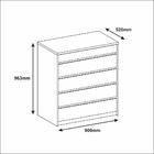 Cômoda Premium 5 Gv Noce