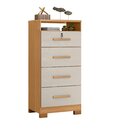 Cômoda Primordial Max Mdp 4 Gavetas Cinamomo / Areia