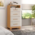 Cômoda Primordial Max Mdp 4 Gavetas Cinamomo / Areia