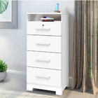 Comoda Primordial Max Zanzini Branco 4 Gavetas Com Pés   ( 1