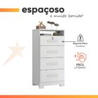 Comoda Primordial Max Zanzini Branco 4 Gavetas Com Pés   ( 1