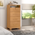 Comoda Primordial Max Zanzini Cinamomo 4 Gavetas Com Pés  ( 1