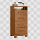 Comoda Primordial Max Zanzini Cinamomo 4 Gavetas Com Pés  ( 1