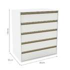 Cômoda Pux Calha 5 Gv Branca