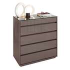 Cômoda Quarto Belize 5 Gavetas E Tampo De Vidro