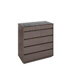 Cômoda Quarto Belize 5 Gavetas E Tampo De Vidro