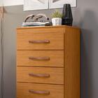 Cômoda Quarto Com 5 Gavetas Esmeralda Cinamomo Com Pés Albatr