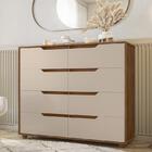 Cômoda Quarto Doble Com 8 Gavetas E Pés