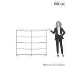 Cômoda Quarto Doble Com 8 Gavetas E Pés