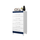 Cômoda Quarto Esmeralda Com 5 Gavetas