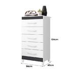 Cômoda Quarto Esmeralda Com 5 Gavetas