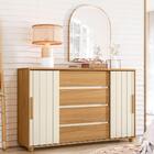 Cômoda Quarto Evidenza Com 4 Gavetas E 2 Portas De Correr