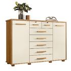 Cômoda Quarto Fontana Com 7 Gavetas E 2 Portas Nature/titanium