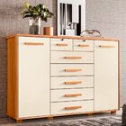 Cômoda Quarto Fontana Com 7 Gavetas E 2 Portas Nature/titanium