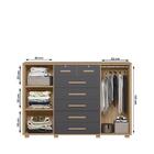 Cômoda Quarto Fontana Com 7 Gavetas E 2 Portas Nature/titanium