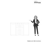 Cômoda Quarto Fontana Com 7 Gavetas E 2 Portas Nature/titanium