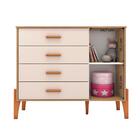 Comoda Quarto Infantil Iris Com 4 Gavetas E 1 Porta