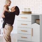 Cômoda Quarto Mdf Infantil Bebê 4 Gavetas 1 Porta Resistente