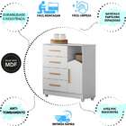 Cômoda Quarto Mdf Infantil Bebê 4 Gavetas 1 Porta Resistente