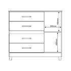 Cômoda Quatro Gavetas E Prateleira Interna Florence Max - Ced