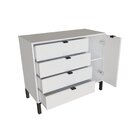 Cômoda Queens 4 Gavetas E 1 Porta Timeless Branco