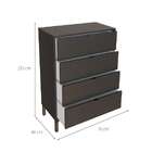 Cômoda Queens 4 Gv Preta 76 Cm