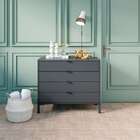 Cômoda Queens 4 Gv Preta 90 Cm