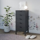 Cômoda Queens 5 Gavetas 40cm Timeless Preto