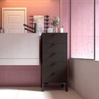 Cômoda Queens 5 Gavetas 40cm Timeless Preto