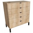 Cômoda Queens 5 Gavetas Amadeirado Fkex - Falkk