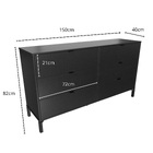 Cômoda Queens 6 Gv Preta