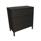 Cômoda Queens Alta 3 Gavetas Timeless Preto