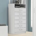 Cômoda Rack 6 Gavetas Tallinn Com Nicho 13444 Branco - Pnr Mó