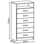 Cômoda Rack 6 Gavetas Tallinn Com Nicho 13444 Branco - Pnr Mó