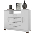 Cômoda Rack Turim 2 Portas 4 Gavetas Branco Clique Chique