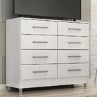 Cômoda Raissa 8 Gavetas Quarta Divisão Moveis Branco