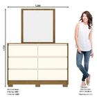 Cômoda Ravena 6 Gavetas Com Espelho - Móveis Henn