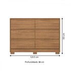 Cômoda Ravenna 6 Gavetas Nature - Henn