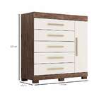 Cômoda Rayane 1 Pt 5 Gv Café E Off White