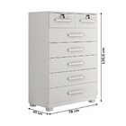 Cômoda Realce 7 Gavetas Branco - Panorama Móveis