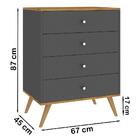 Comoda Retro 04 Gavetas Fellicci Moveis