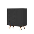 Cômoda Retrô 1 Pt 4 Gv Preta