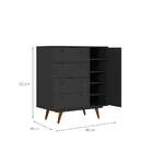 Cômoda Retrô 1 Pt 4 Gv Preta