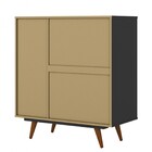 Cômoda Retrô 1 Pt 4 Gv Preta