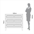 Cômoda Retrô 3 Gavetas Com Porta Telada 100% Mdf   Freijo Mad