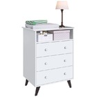 Cômoda Retro 3 Gavetas-percasa - Branco