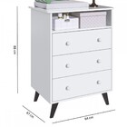 Cômoda Retro 3 Gavetas-percasa - Branco