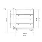 Cômoda Retro 4 Gavetas Versalhes 35  Branco