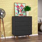 Cômoda Retrô 4 Gv Preta