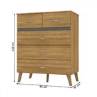 Cômoda Retrô 5 Gavetas Nature - Panorama Móveis